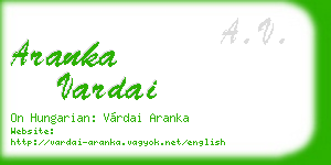 aranka vardai business card